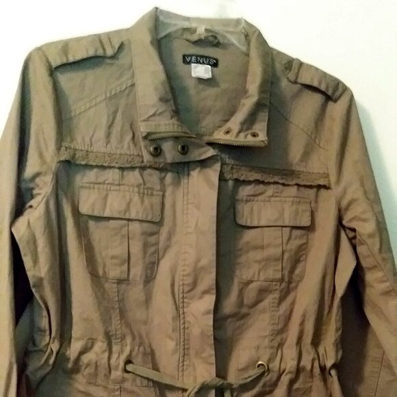 Venus Olive Green Cargo Jacket No Size M - Picture 3 of 13